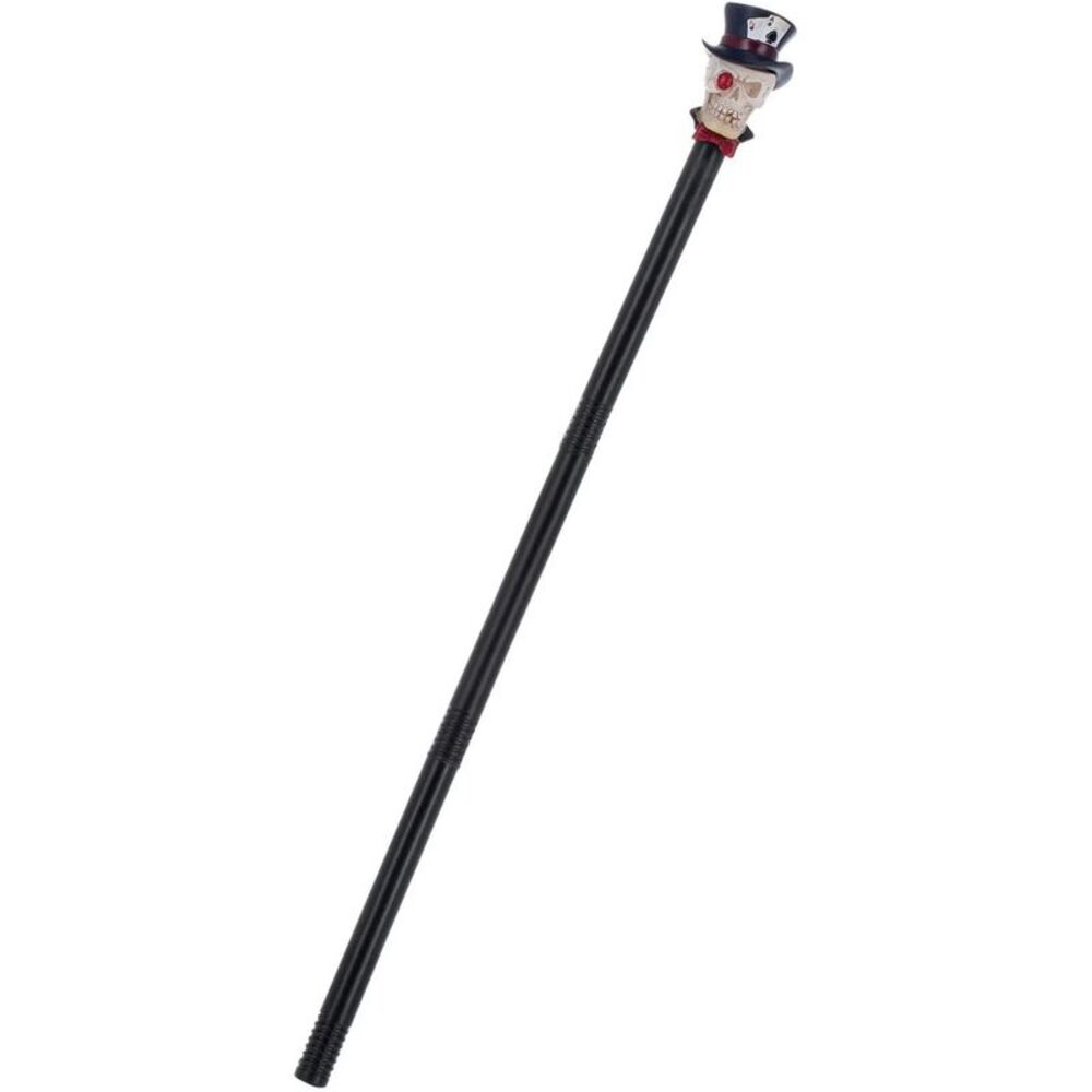 Smiffys Voodoo Skull Cane / Black